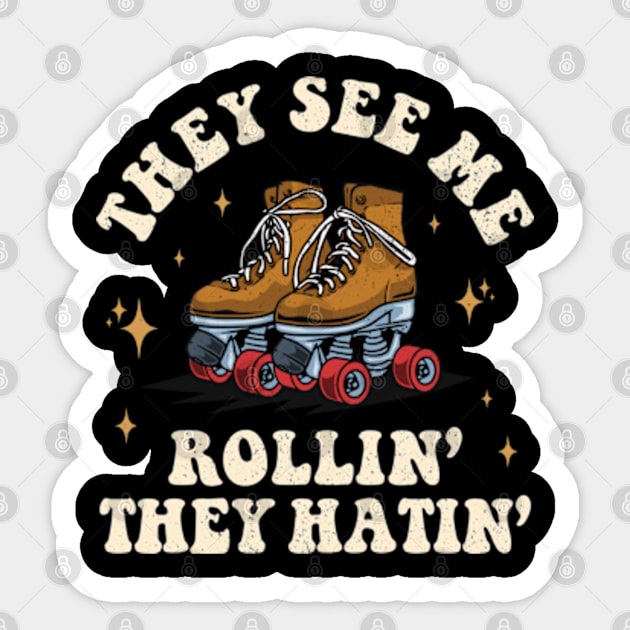 They See Me Rollin' Sticker by Three Meat Curry